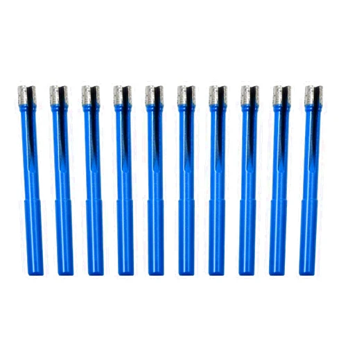 KEEYWOLT Diamond Drill Bits for Handheld Driller for Hole Drilling On Granite Ceramic Marble Tile Stone Glass Hard Materials, Round Shank 10PCs Set (6mm 1/4