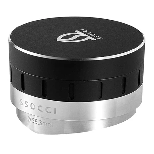 SSOCCI Premium Coffee Distributor 58.3mm - Espresso Distribution Tool, Adjustable Depth Espresso Distributor, 316 Stainless Still Base Coffee Leveler, Barista Tools for Espresso Machines (Black)