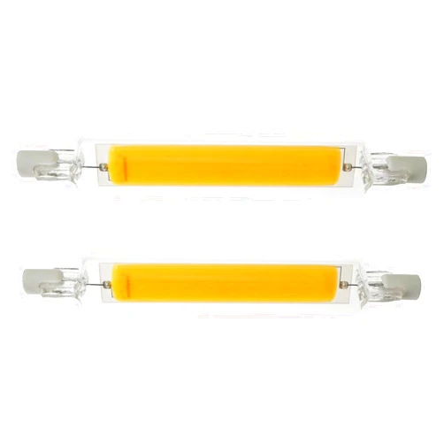 SQXBK 2PCS 118mm R7S LED Bulb Halogen Equivalent 118mm J-Type 20W120V R7S Base Double Ended Base J Type Floodlight Halogen Replacement 360 Degree Beam Angle Landscape Lights, Warm White
