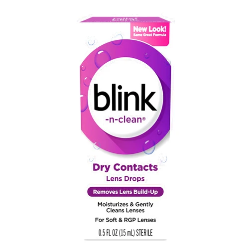 BLINK Complete Blink-N-Clean Lens Drops For Soft Contact Lenses, 15 ml (Pack of 2)