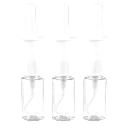 Medsuo 3pcs Nasal Spray Bottle Mist Spray Bottle Clear Empty Rhinitis Care Sprayer Direct Spray Container for Saline Essential Oils - 10ml