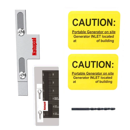 Natupal Generator Interlock Kit Compatible with Square D Generator Interlock Kit for Homeline Meter Main 150 or 200 amp Breaker,For Emergency in Snowstorm Thunderstorm Weather