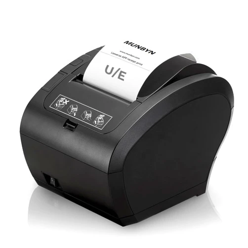 MUNBYN POS Printer, Receipt Printer USB Ethernet 80MM Thermal Printer P047, Impresora térmica, Black Supermarket POS Kitchen Printer with Auto Cutter Support Cash Drawer ESC/POS Windows System