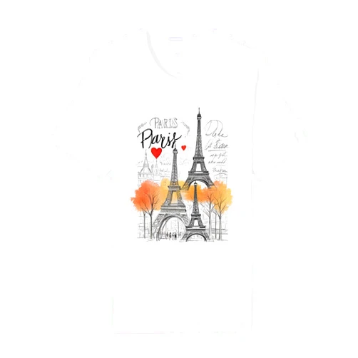 Eiffel Tower Souvenir of France Tshirt Bonjour Paris, Hello Paris Vintage I Love Paris France Premium T-Shirt