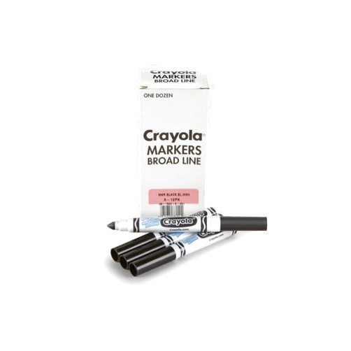 Crayola Washable Markers - Black (12ct), Kids Broad Line Markers, Bulk Markers for Classrooms & Teachers
