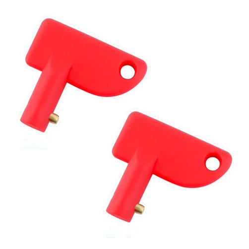 Wedfish 2PCS Battery Switch Key,Rust-Resistant Battery Cut Off Switch Key for Quick Battery Disconnection & Connection,Universal Battery Isolator Switch Car Accessories for Marine RV
