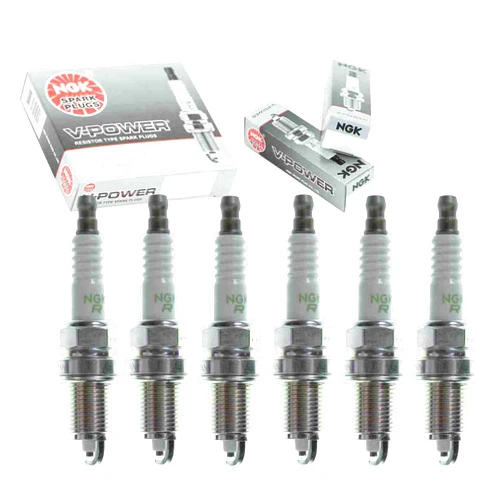 Sixity Auto 6 pc NGK V-Power Spark Plugs compatible with Jeep Wrangler 4.2L L6 1987-1990