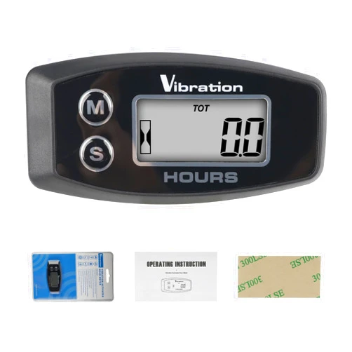NInE-ROnG Digital Hour Meter,Vibration Activation,Maintenance Reminder,Resettable Job Timer,User Lock,for Generator Marine ATV Lawn Mower Motor and Equipment That Vibrates at Work