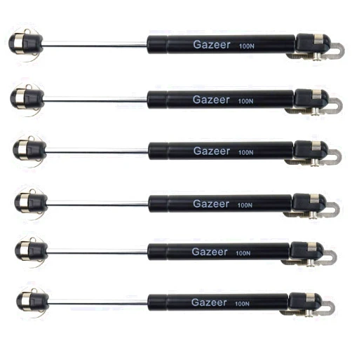 Gazeer 6 Pcs 100N/22.5lb Gas Struts 10inch Cabinet Struts Cabinet Shocks Cabinet Door Lift Pneumatic Support
