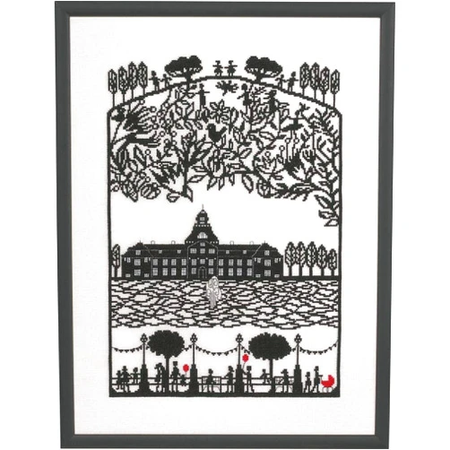 Eva Rosenstand Clara Wæver Eva Rosenstand Counted Cross Stitch kit Papercut Castle, 41x55cm, DIY