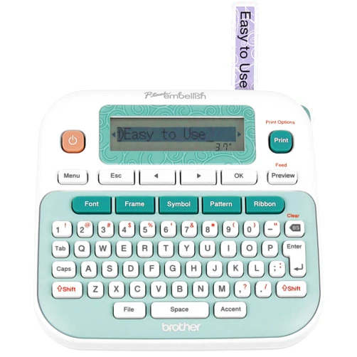 Brother P-Touch Embellish Ribbon & Tape Printer PT-D215e,White
