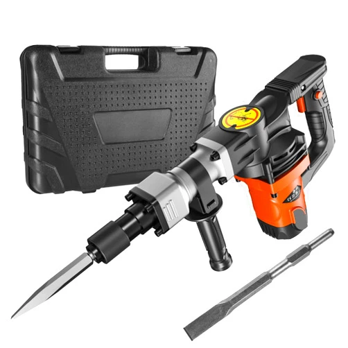 VEVOR Demolition Jack Hammer, MAX 1400W Electric Jackhammer Heavy Duty, 2900 BPM Concrete Breaker 2pcs Chisels Bits Chipping W/Case, Gloves