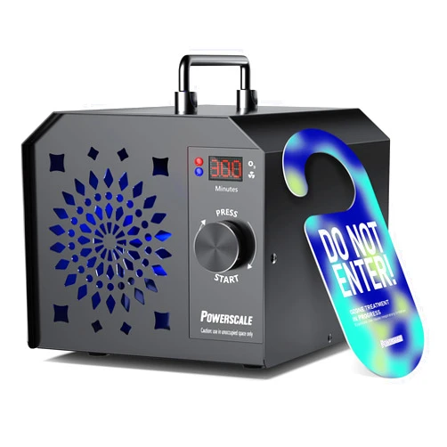PowerScale Ozone Generator 55,000mg/h OZB1 Ozone Odor Eliminator Commercial Ozone Machine Odor Removal, For Home, Car, Pet Room Ozone Machine - High Capacity Ionizer Ozone Air Purifier, Black