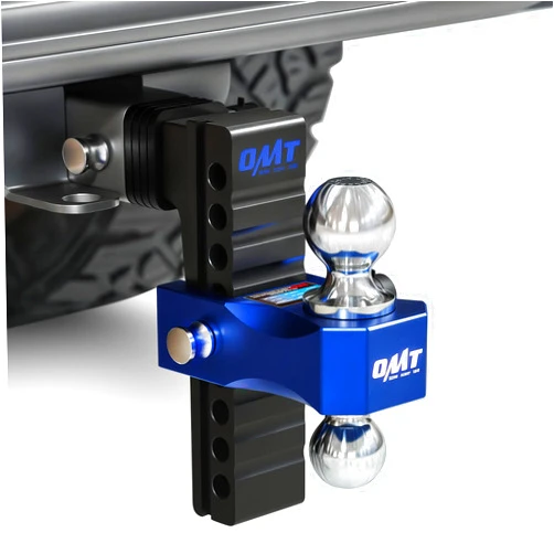 Orion Motor Tech Adjustable Trailer Hitch, 8 in Drop & Rise Hitch Fits 2 in Receiver, 12500 LBS GTW, Heavy Duty Aluminum Tow Hitch for Truck with Two Anti-Theft Locking Hitch Pins for Class III & IV