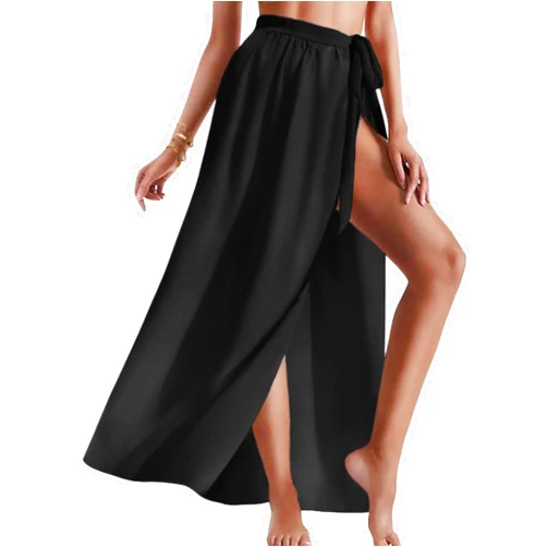 AI'MAGE Sarong Wraps for Women Long Chiffon Swimsuit Coverup Tie Sarong Sheer Floral Bathing Suit Cover Up Skirt