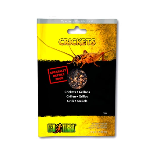 Exo Terra Vacuum Packed Reptile Food, Insects for Reptiles and Amphibians, Crickets