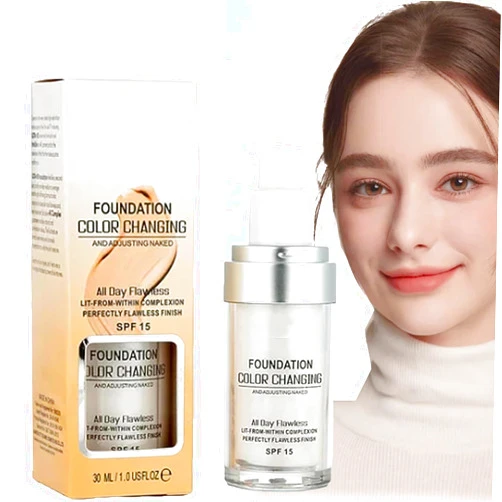 Lfjfaecx Comparison K Foundation,Colour Changing Mature Skin Foundation,Smilenicey Foundation,Comparison Color Changing Foundation,Color Changing White Foundation,Color Changing Foundation For Mature Skin (1)