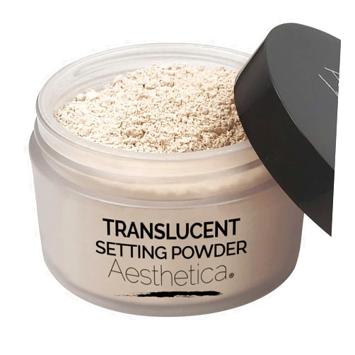 Aesthetica Translucent Setting Powder – Matte Finishing Makeup Loose Setting Powder – Flash Friendly Translucent Powder Foundation - Loose Face Powder Includes Velour Puff