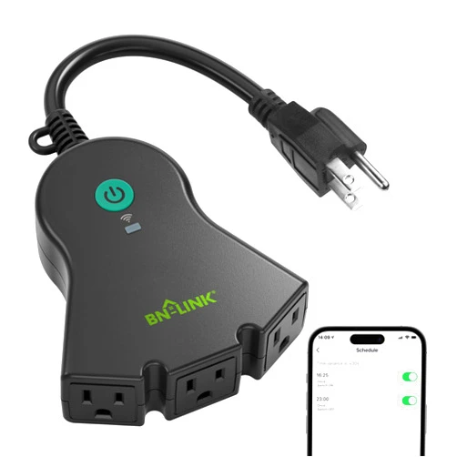 BN-LINK Smart WiFi Heavy Duty Outdoor Outlet, Timer and Countdown Function, No Hub Required for Outdoor Lights, Compatible with Alexa and Google Assistant (Outdoor) 2.4 GHz Network only
