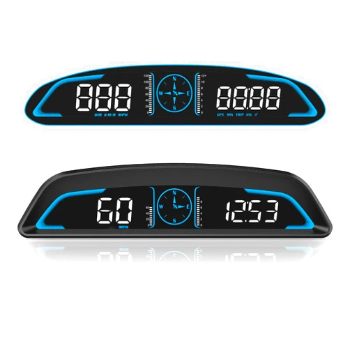 SinoTrack Digital GPS Speedometer Universal Heads Up Display for Car 5.5 inch Large LCD Display HUD with MPH Speed Fatigued Driving Alert Overspeed Alarm Trip Meter for All Vehicle
