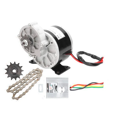 Kudoo 12V Electric DC Motor Kits 250W 2950RPM Electric Bicycle Motor Kit with Speed Controller, 38 Section Chain, 13 Tooth Gear, Ideal for E-Bike Electric Motorcycle Scooter Motorbike
