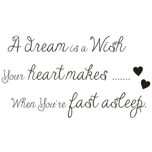 FSSS Ltd A DREAM IS A WISH CHILDRENS WALL ART VINYL STICKER HOME DIY HOME (DARK BROWN, 90x45cm)