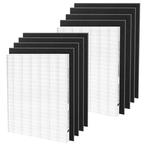BesReyDa D360 True HEPA Replacement Filter, Compatible with Winix D360 Air Purifier, Part Number 1712-0101-02, True HEPA Filt-er (8 Pack Activated Carbon Filters + 2 Pack HEPA)