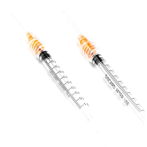 Atsuhut 1ml Disposable Luer Lock Syringes with 25G 1 Inch Needle Individual Package - Pack of 100