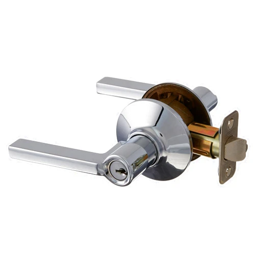 Schlage F80-LAT Latitude Storeroom Door Lever Set from The F-Series, Bright Chrome