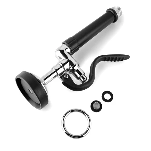 CWM IMLEZON Pre Rinse Sprayer Commercial Sink Faucet Spray Valve Chrome Finished (Black), (IM-US-KH12)
