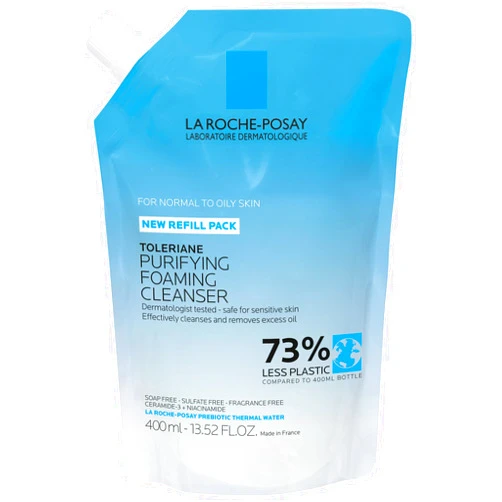 La Roche-Posay Toleriane Purifying Foaming Facial Cleanser, Oil Free Face Wash for Oily Skin and for Sensitive Skin with Niacinamide, Pore Cleanser Won’t Dry Out Skin, Unscented