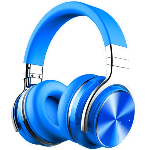 Silensys Active Noise Cancelling Headphones Bluetooth Headphones with Microphone Deep Bass Wireless Headphones Over Ear, Comfortable Fit, 30H Playtime for TV/Computer/Cellphone, Blue