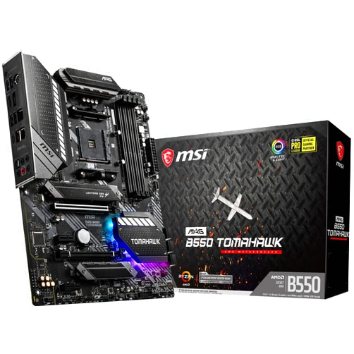 MSI MAG B550 TOMAHAWK Gaming Motherboard (AMD AM4, DDR4, PCIe 4.0, SATA 6Gb/s, M.2, USB 3.2 Gen 2, HDMI/DP, ATX, AMD Ryzen 5000 Series processors)