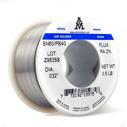 AIM Solder 60-40 Tin Lead Rosin Core Solder Wire for Electrical Soldering 0.032inch, 0.5lb (0.8mm / 227g)