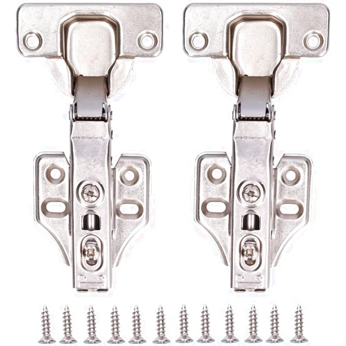 BEKORE Kitchen Doors Cabinet Hinges,Cupboard Door Clip-on,Door Hinges, Easy Install Cabinet Door Hinge 2 Set Hardware Accessories Wardrobe Hinges for Hotel for Home