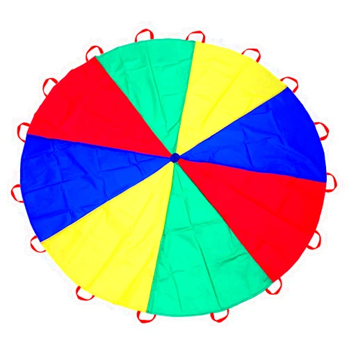 AMYESE 6.5ft/10ft/12ft/13ft/16.4ft/20ft Rainbow Parachute for Outdoor Party Games, Kids Play Parachute Group Cooperative Team Game Toys, Family Get-Together Entertainment