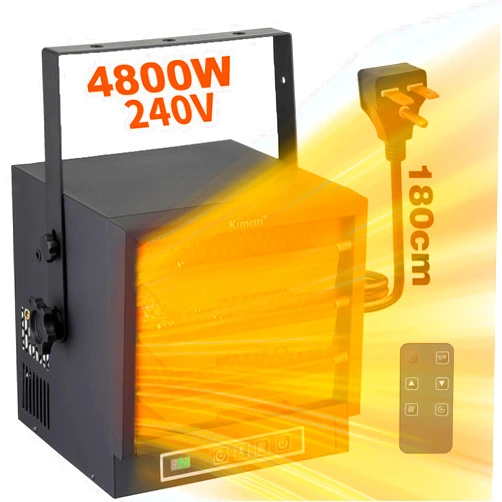 Barphygo 4800W Electric Garage Heater, 240V Ceiling Mount Shop Heater for Indoor use, Plug in Heaters with Remote, Fan-Forced Overheat Protection Space Heaters with 8 Hour Timer for Garage & Workshop