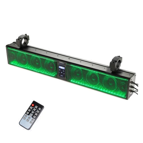 KEMIMOTO Sound bar 8 Speakers 32 inch Heavy-Duty Metal ATV UTV Soundbar, Bluetooth Waterproof RGB Light, SXS Sound Bar for Golf Cart 1.25-2 inch Roll Bar Compatible with Can-Am RZR Ranger Rhino Zforce