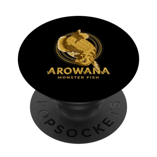 Carnivorous Freshwater Fish Or Symbol Of Luck Arowana Monster Fish Large Pet Fish Arowana PopSockets Swappable PopGrip