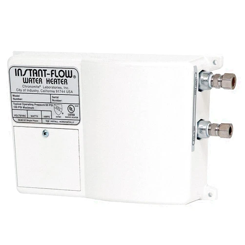CHRONOMITE LABS 120VAC Undersink Electric Tankless Water Heater, 3600 Watts, 30 Amps AC - SR-30L/120