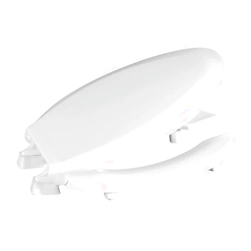 Centoco 2 inch Raised Toilet Seat for Seniors, Round, Open Front with Cover, Plastic, Made in the USA, HL460STS-001, White