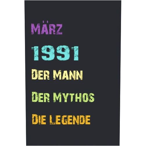 WP Publishing März 1991 Der Mann Der Mythos Die Legende: notizbuch geburtstag, geburtstagsgeschenke für männer und Vater und Ehepartner , 30. geburtstag geschenk, 6