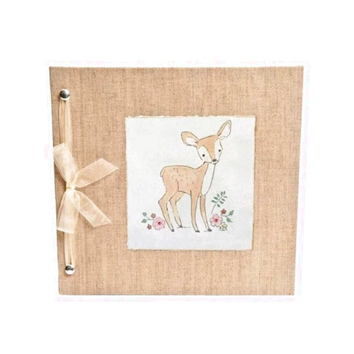 Hugs and Kisses XO Beautiful Baby Memory Book Keepsake, Hugs and Kisses XO, Baby Girl, Fawn, Baby Journal and Photo Album