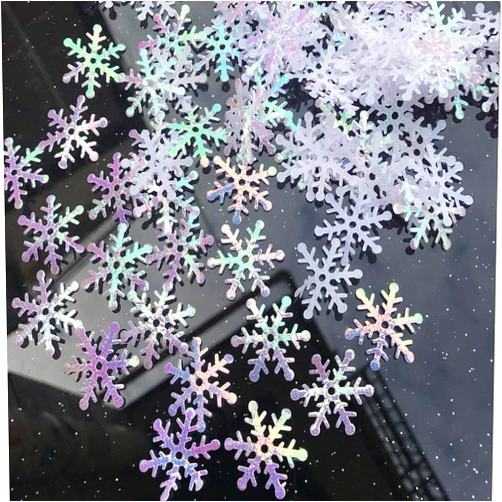DIYASY 800 Pieces Christmas Snowflake Confetti, Glitter Sliver Sequins for Xmas Party Table Decorations 3 Size