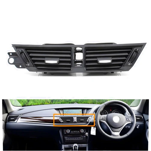 JianChao 1PCS Car RHD Dashboard Central Left Right Air Conditioner AC Vent Grille Outlet Complete Assembly Compatible For BMW X1 E84(RHD Central)