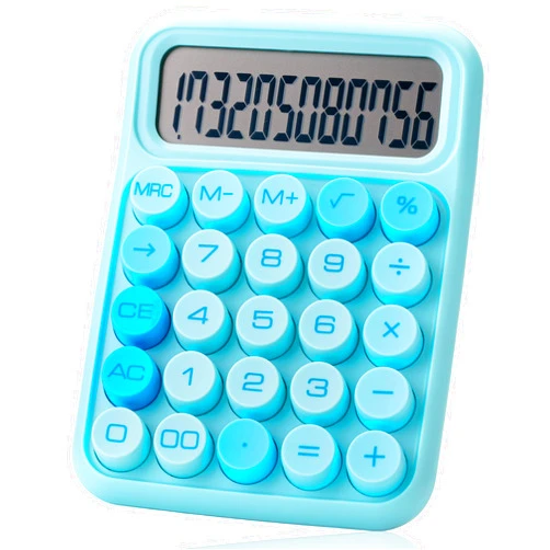 Mr. Pen- Mechanical Switch Calculator, 12 Digits, Large LCD Display, Blue Calculator Big Buttons, Mechanical Calculator, Calculators Desktop Calculator, Cute Calculator, Aesthetic Calculator Blue