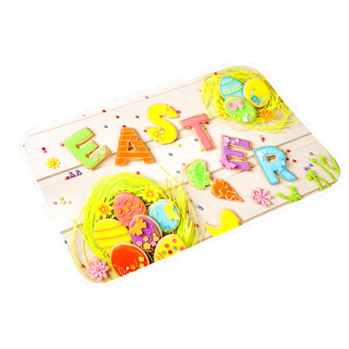 Generic Big Spring Sale Easter Outdoor Rug He Is Risen Easter Kitchen Mats Padded Spring Doormat Outdoor Entrance Outdoor Easter Decorations Sales
