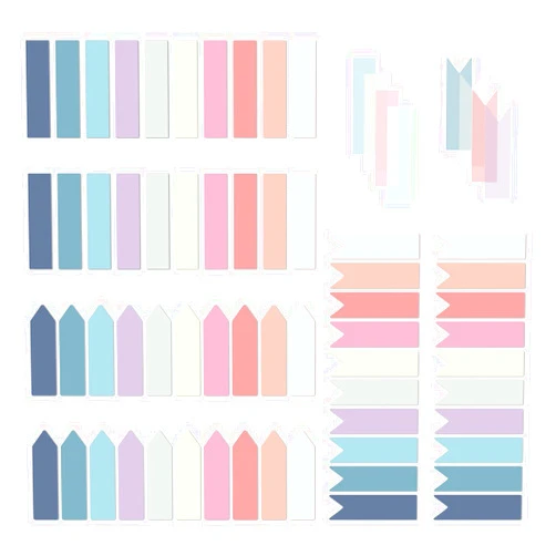 Temiary 1200 Pieces Transparent Sticky Index Tabs, Page Markers for Annotating, Translucent Morandi Arrow Flag Tab for Bookmarks Bible Tabs Notebook School Supplies