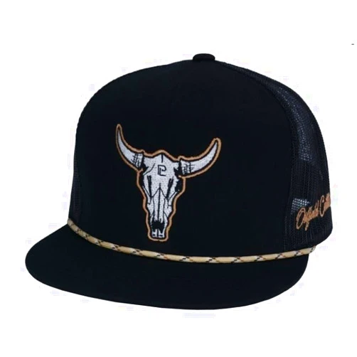 Pipeline Legit El Toro - Flat-Bill Trucker Snapback Hat - Black