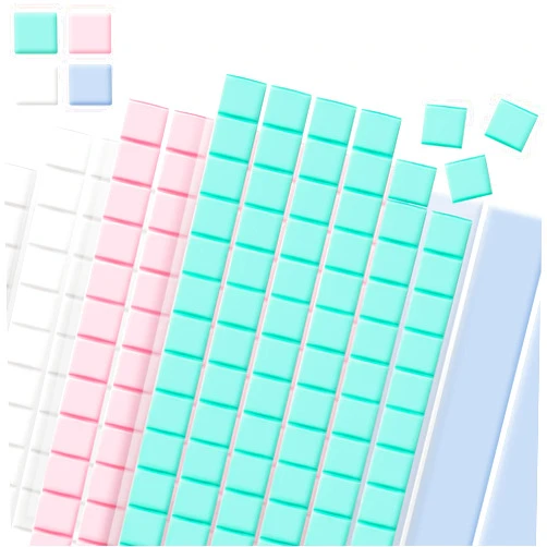 Outus 408 Pieces Removable Adhesive Tacky Sticky Wall Safe Tack Putty Multipurpose Mounting Tacky Putty for Hanging Pictures Museum and Art Photography(Green, White?Pink?Blue)